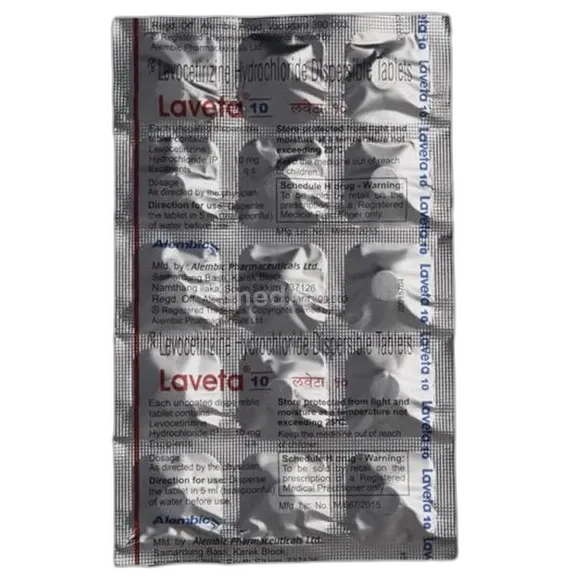 laveta 10mg tablet 15's